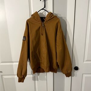 Grunt Style Coyote Hooded Jacket with Flag Patch